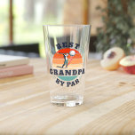 Retro Best Grandpa By Par Custom Fathers Day Glass<br><div class="desc">Retro Best Grandpa By Par design you can customize for the recipient of this cute golf theme design. Perfect gift for Father's Day or grandfather's birthday. 

The text "GRANDPA" can be customized with any dad moniker by clicking the "Personalize" button above</div>