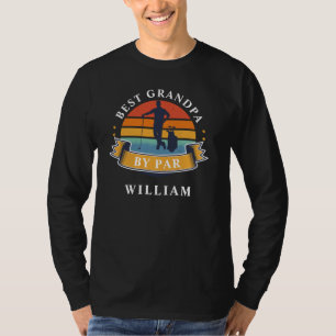 Retro Best Grandpa By Par Personalized Golfer T-Shirt