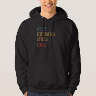 Retro Best Husband Since 1982 40th Wedding Aniver Hoodie