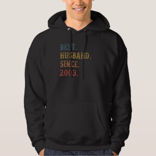 Retro Best Husband Since 2003 19th Wedding Aniver Hoodie