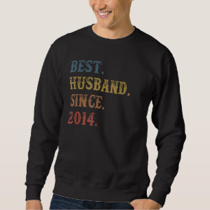 Retro Best Husband Since 2014  8th Wedding Anivers Sweatshirt