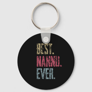 Retro Best Nannu Ever Vintage Fathers Day Keychain