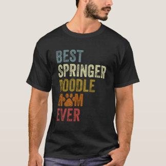 Retro Best Springerdoodle Mom Ever Doodle Mama Mot T-Shirt