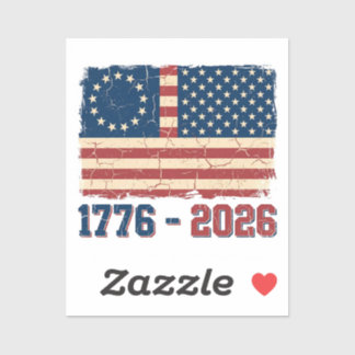 Retro Betsy Ross & 50-Star Flag 2026 Semiquincente