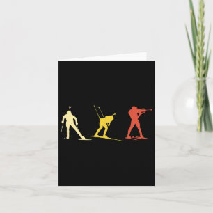 Retro Biathlon Cross Country Skiing Wintersport Bi Card
