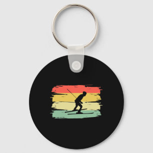Retro Biathlon Shooting Biathlete Skiing  Keychain