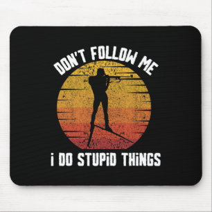 Retro Biathlon Winter Sports Ski Snowboard Snow Mo Mouse Pad