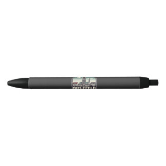 Retro Bielefeld Skyline  Black Ink Pen