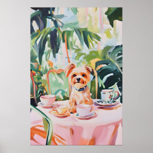 Retro Biewer Terrier Poster, Biewer Terrier Oil Poster