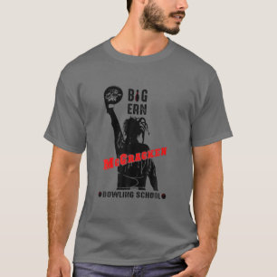 Retro Big Ern Mccracken Bowling School, Flower Bow T-Shirt