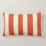 Retro Big Top Striped Lumbar Pillow<br><div class="desc">Step right up, folks! Step right up to the amazing Retro Big Top Striped Lumbar Pillow. Yes, come one come all! This classic pattern features wide, red and cream stripes reminiscent of a big top circus tent. This design pairs beautifully with StrangeLittleOnion's Vintage Circus line of products. Just like the...</div>