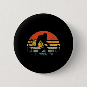 Retro Bigfoot Carrying Taco Funny Cinco De Mayo Sa 2 Inch Round Button