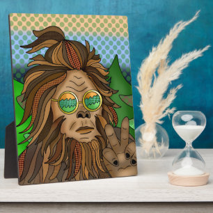 Retro Bigfoot   Pop Art Sasquatch  Plaque