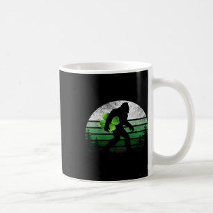 Retro Bigfoot Sasquatch Shamrock St Patricks Men B Coffee Mug