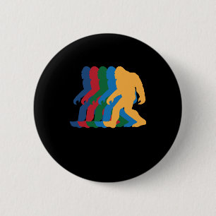 Retro Bigfoot Silhouette 70s Vintage 2 Inch Round Button