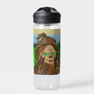 Retro Bigfoot   Vintage Colours Sasquatch Pop Art  Water Bottle