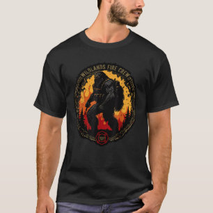 Retro Bigfoot Wildland Firefighter Sasquatch T-Shirt