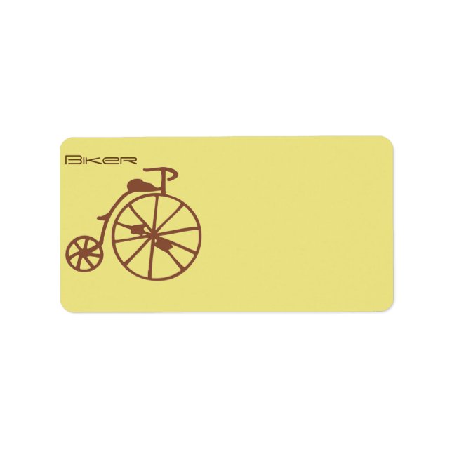 Retro Bike Address Label (Front)