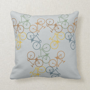 Retro Bike throw pillow