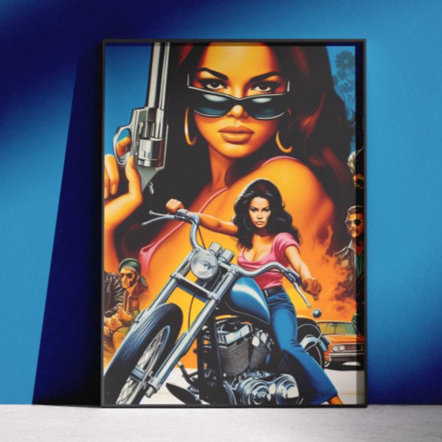 Retro Biker Girls Poster (Creator Uploaded)