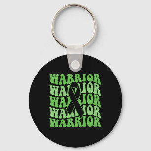Retro Bile Duct Cancer Warrior Green Ribbon Awaren Keychain