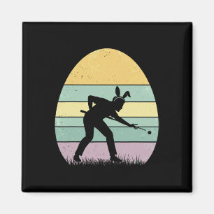 Retro Billard Easter Egg Easter Day Billiard Women Magnet