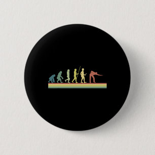 Retro Billiards Human Evolution Lover Gift Pool Sn 2 Inch Round Button