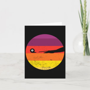 Retro Billiards Silhouette Pool Table Snooker Pyra Card