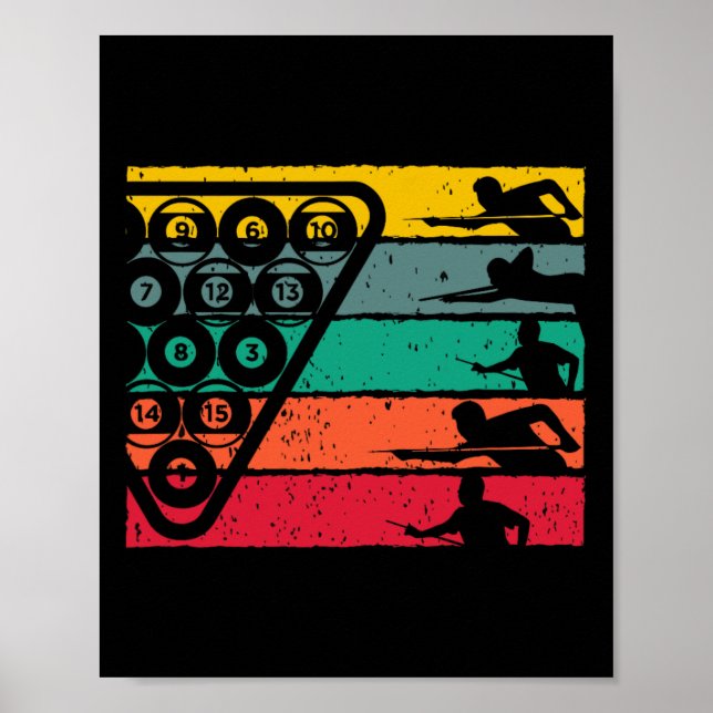 Retro Billiards Sport  Poster (Front)