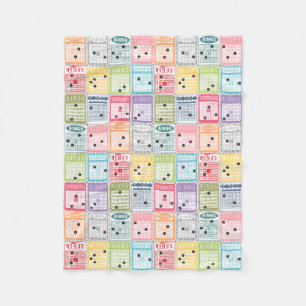 Retro Bingo Fleece Blanket