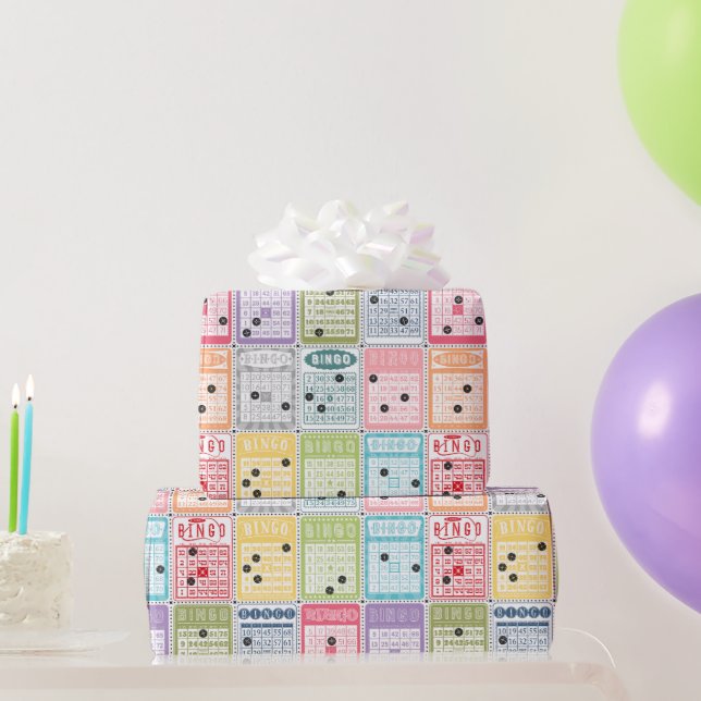 Retro Bingo Wrapping Paper (Party Gifts)