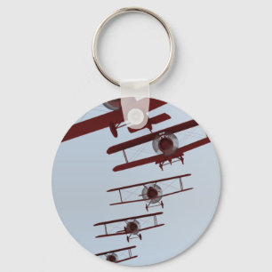 Retro Biplane Keychain