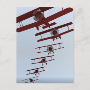 Retro Biplane Postcard