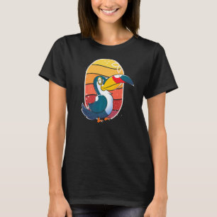 Retro Bird  Rainforest Animal Tropical Bird Toucan T-Shirt