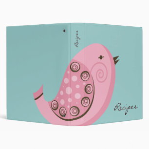 Retro Bird Recipe Binder