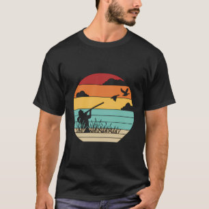 Retro Bird Turkey Duck Hunter Waterfowl Hunting T-Shirt