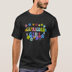 Retro Birthday 70's Capricorn Girl Zodiac Sign Gro T-Shirt