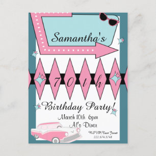 Retro Birthday Any Age,1950's Postcard