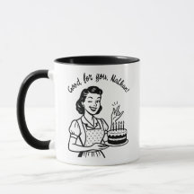 Retro Birthday Cake Personalized Coffee 