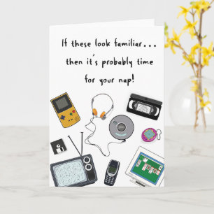 Retro Birthday card for friends and family