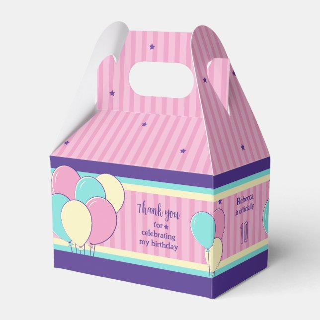 Retro Birthday Favor Box (Front Side)
