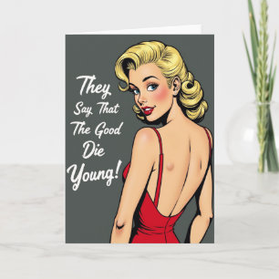 Retro Birthday Lady Card