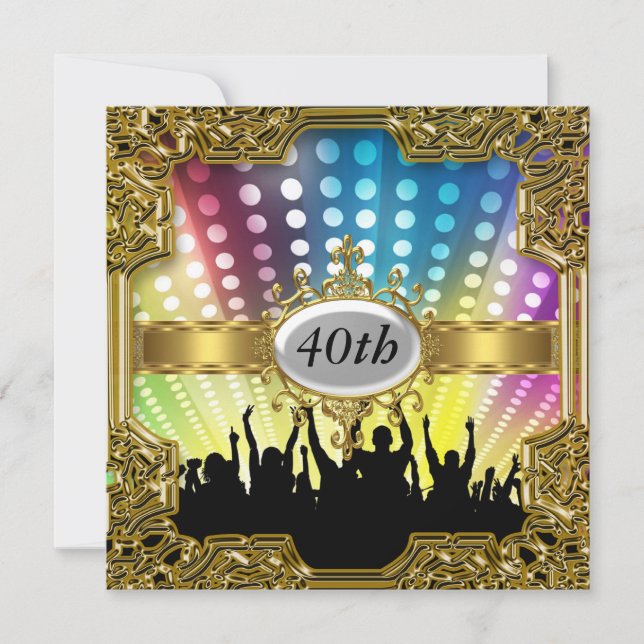 Retro Birthday Party Glamour Hot Invitation (Front)