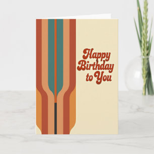Retro Birthday Stripes Card