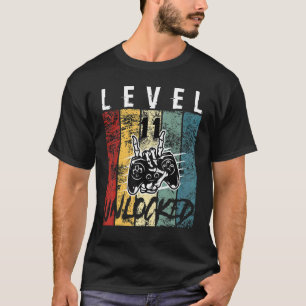 Retro Birthday Video Game 11 Years Old Gamer Level T-Shirt