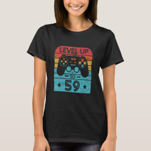 Retro Birthday Video Game 59 Years Old Gamer Level T-Shirt
