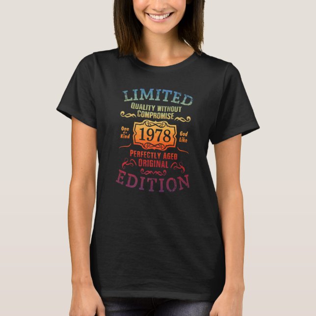 Retro Birthday Year 1978   Used Vintage T-Shirt (Front)