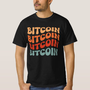 Retro Bitcoin Typography Design T-Shirt