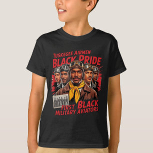 Retro Black Airmen Black History World War 2 Tuske T-Shirt