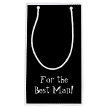 Retro Black and White Best Man Gift Bag